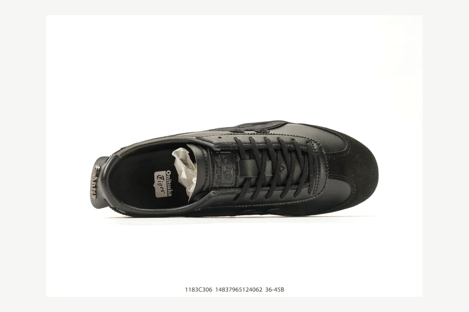 Onitsuka Tiger Black Low Sneaker comparison signal photo with black retro stripe low-top with mixed-material upper and low-profile shape thumbnail 2