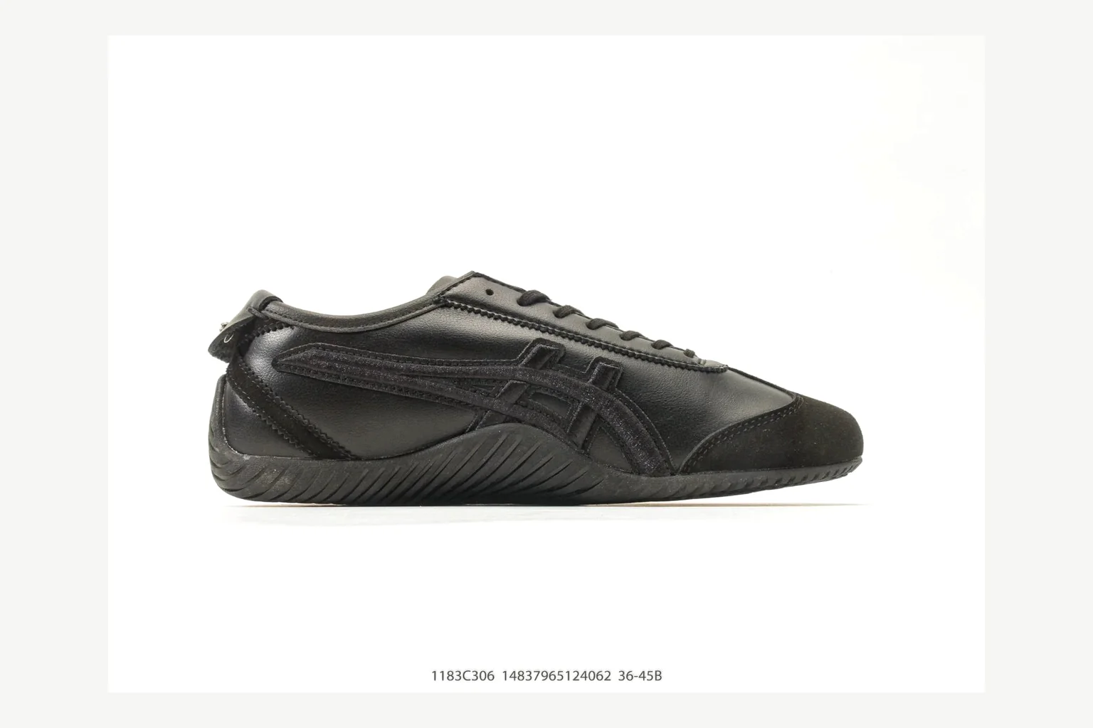 Onitsuka Tiger Black Low Sneaker comparison signal photo with black retro stripe low-top with mixed-material upper and low-profile shape thumbnail 6