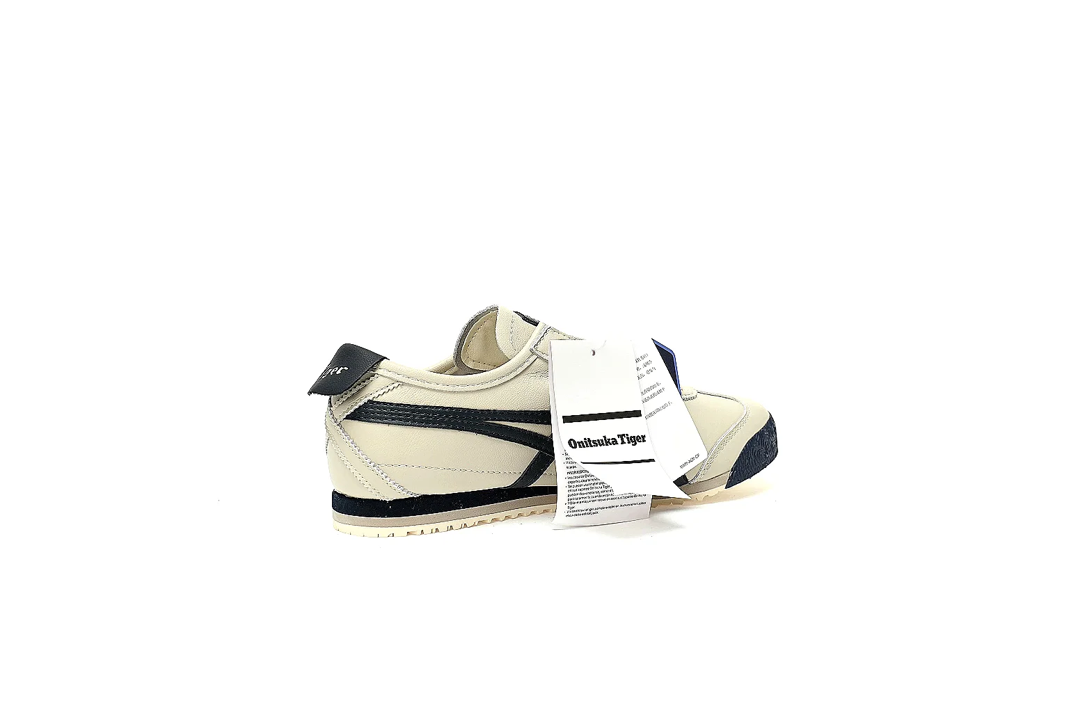 Onitsuka Tiger cream black sneaker QC proof with side top outsole and pair views