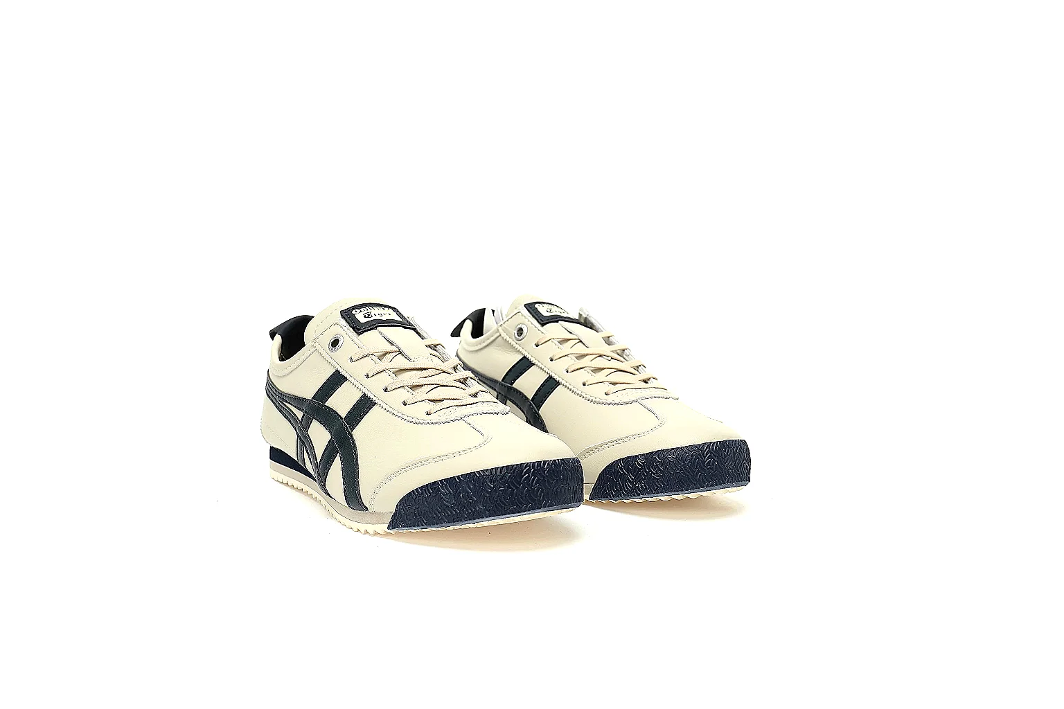 Onitsuka Tiger cream black sneaker QC proof with side top outsole and pair views thumbnail 5