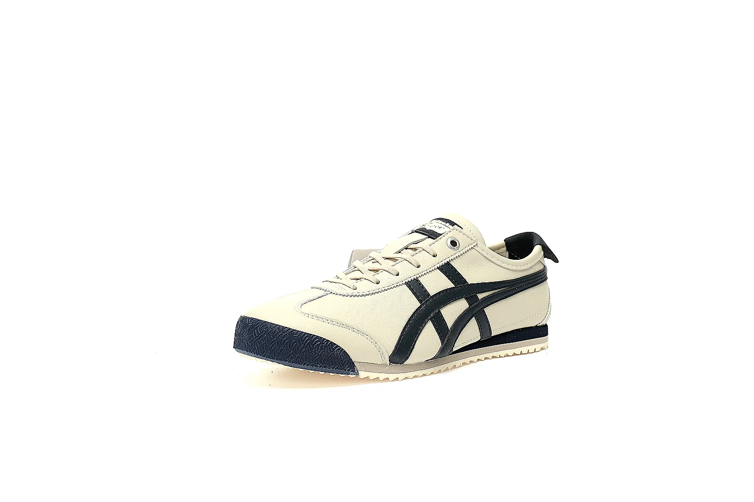 Onitsuka Tiger cream black sneaker QC proof with side top outsole and pair views thumbnail 6