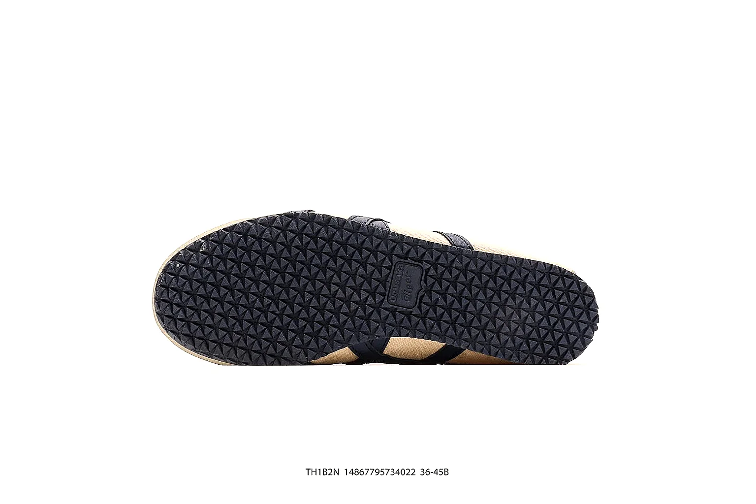Onitsuka Tiger cream navy low-top side and heel proof angles thumbnail 3