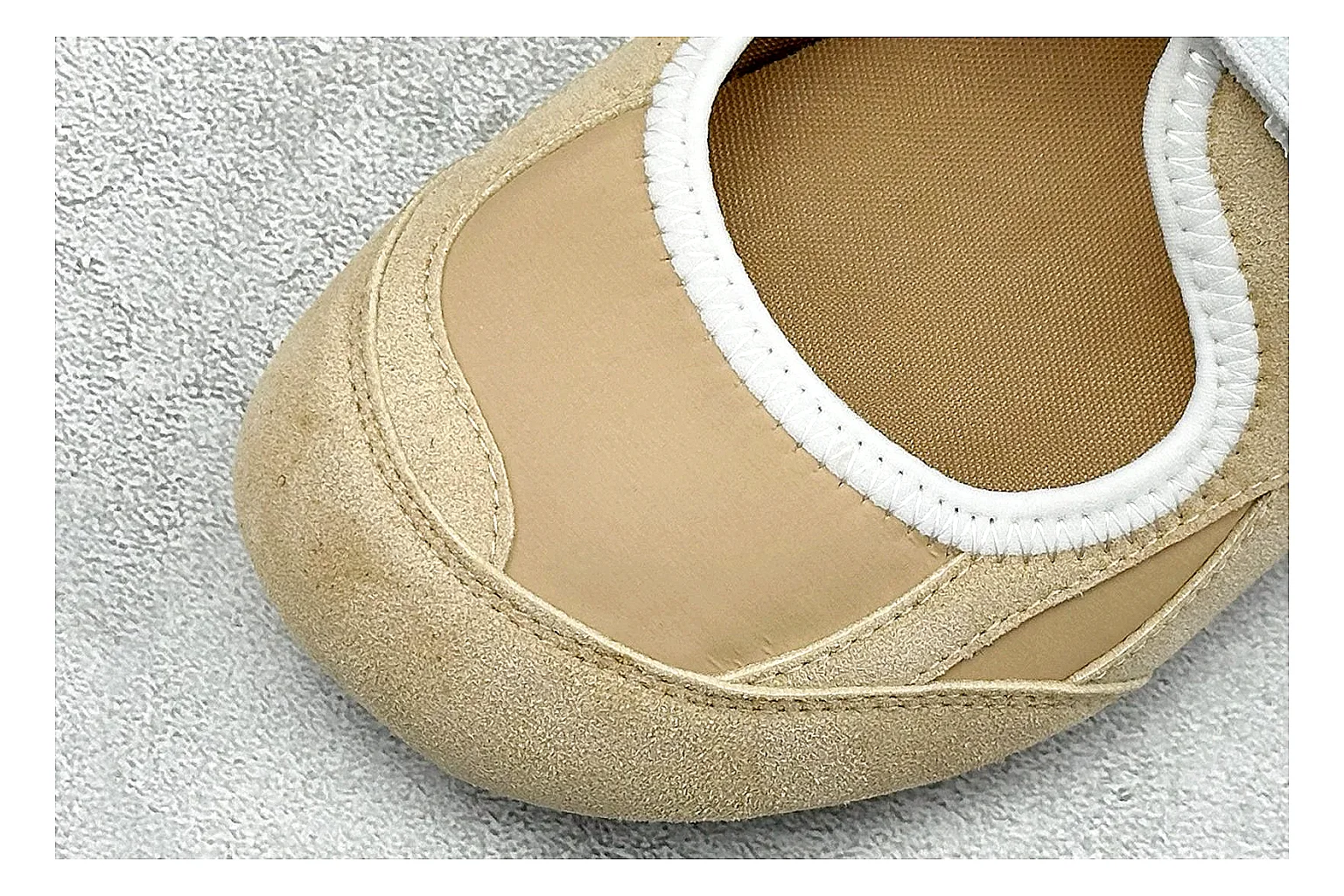 Onitsuka Tiger Mexico 66 Beige Mary Jane comparison photo showing beige low sneaker body, slim Mary Jane strap, Onitsuka side stripes, and flat retro sole thumbnail 5