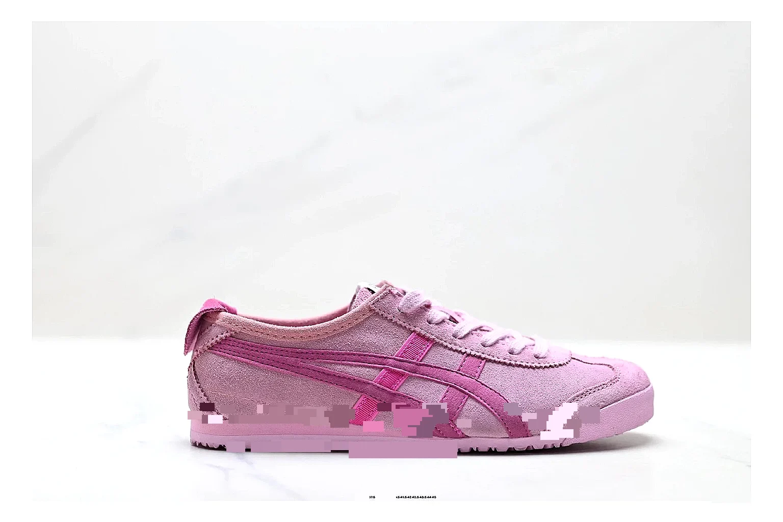 Onitsuka Tiger PATOU Pink Sneaker comparison signal photo with pink patou collaboration low-top with mixed-material upper and low-profile shape
