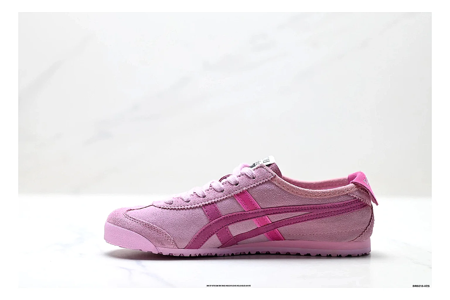 Onitsuka Tiger PATOU Pink Sneaker comparison signal photo with pink patou collaboration low-top with mixed-material upper and low-profile shape