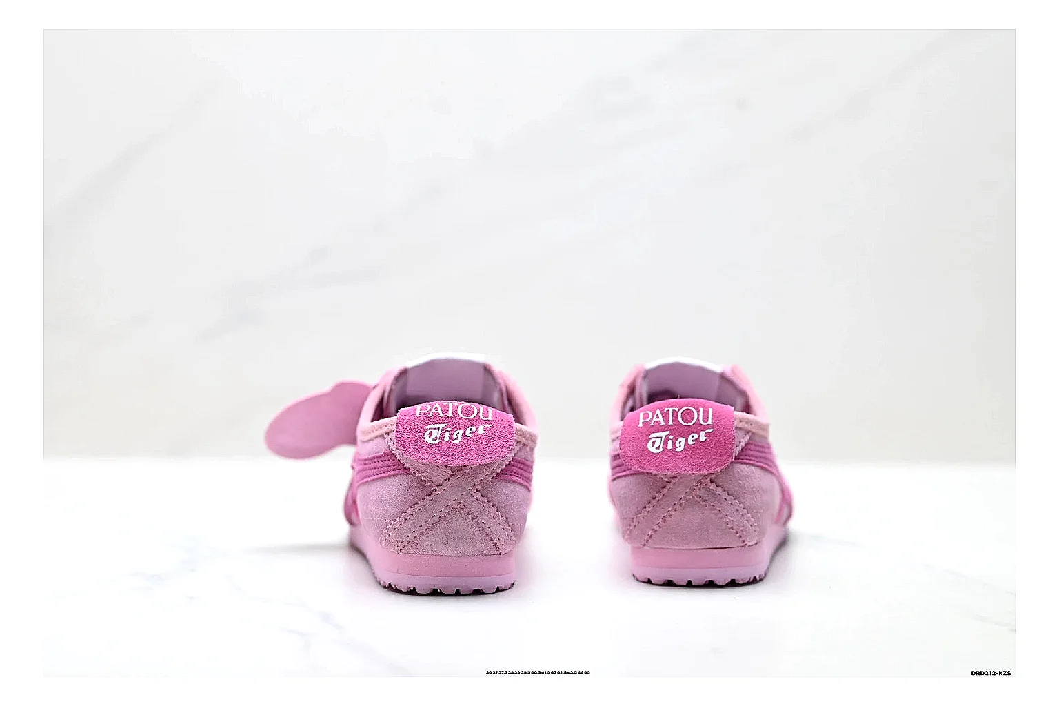 Onitsuka Tiger PATOU Pink Sneaker comparison signal photo with pink patou collaboration low-top with mixed-material upper and low-profile shape thumbnail 5