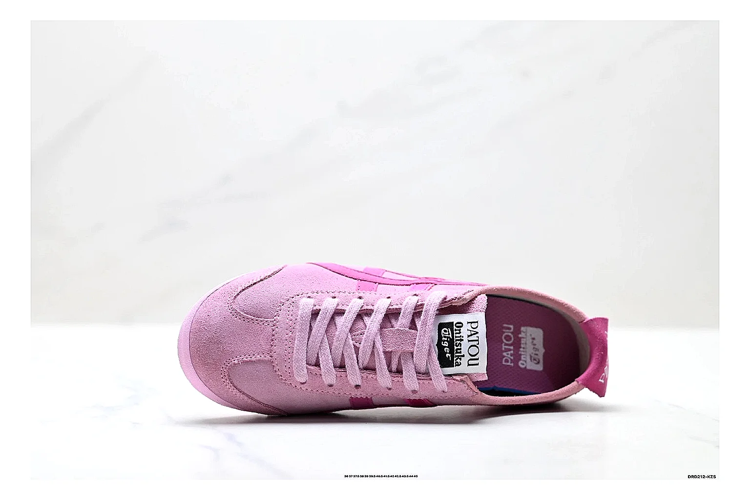 Onitsuka Tiger PATOU Pink Sneaker comparison signal photo with pink patou collaboration low-top with mixed-material upper and low-profile shape thumbnail 6