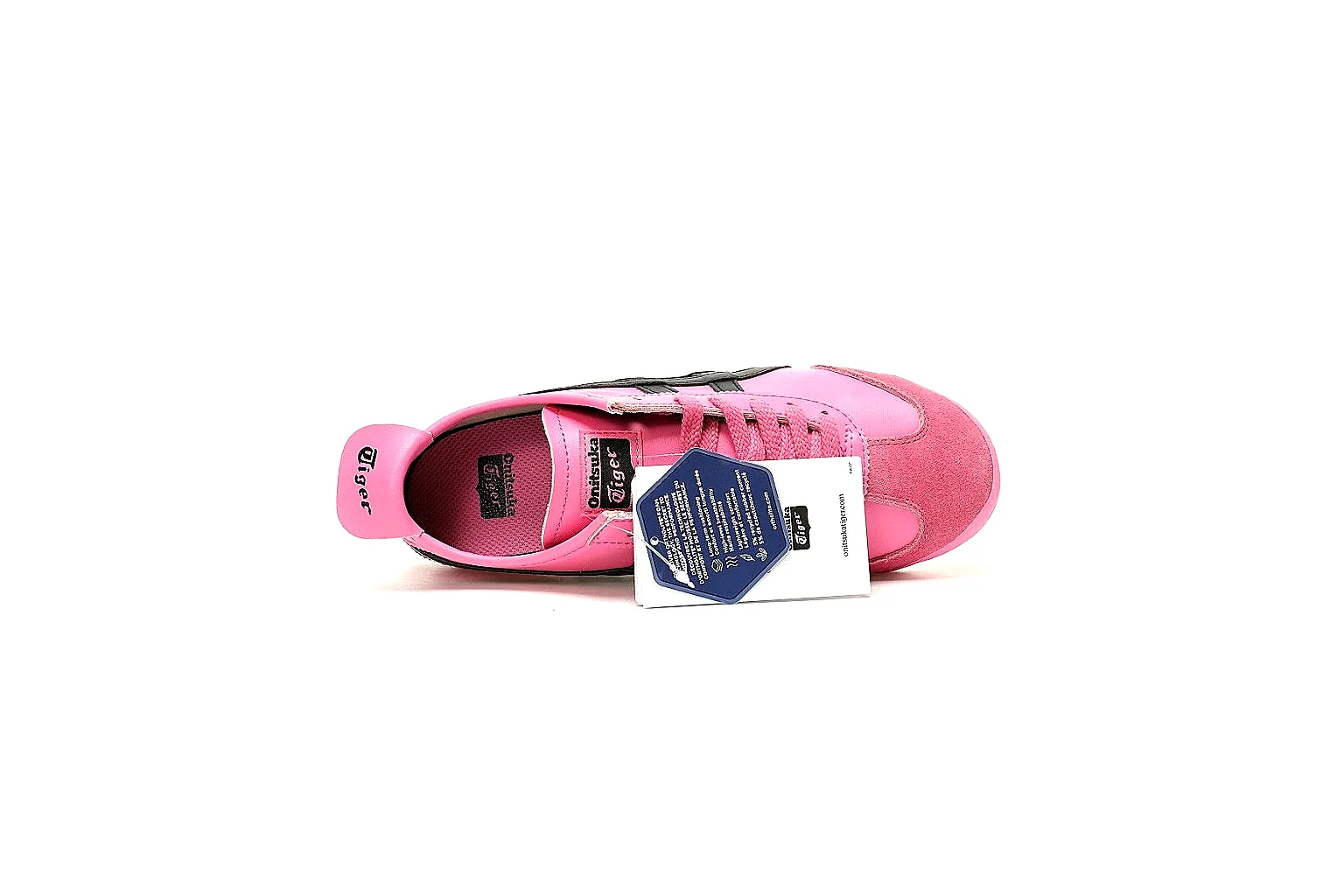 Onitsuka Tiger pink trainer QC gallery with side and outsole angles
