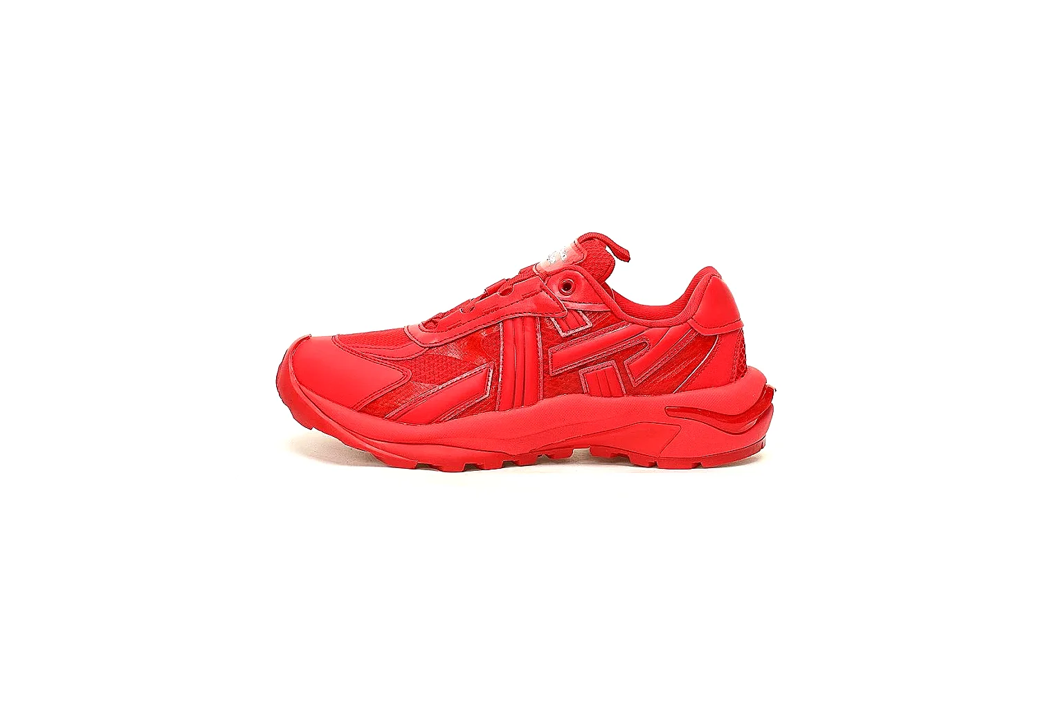 Red Onitsuka Tiger runner with tonal panels and outsole proof thumbnail 2