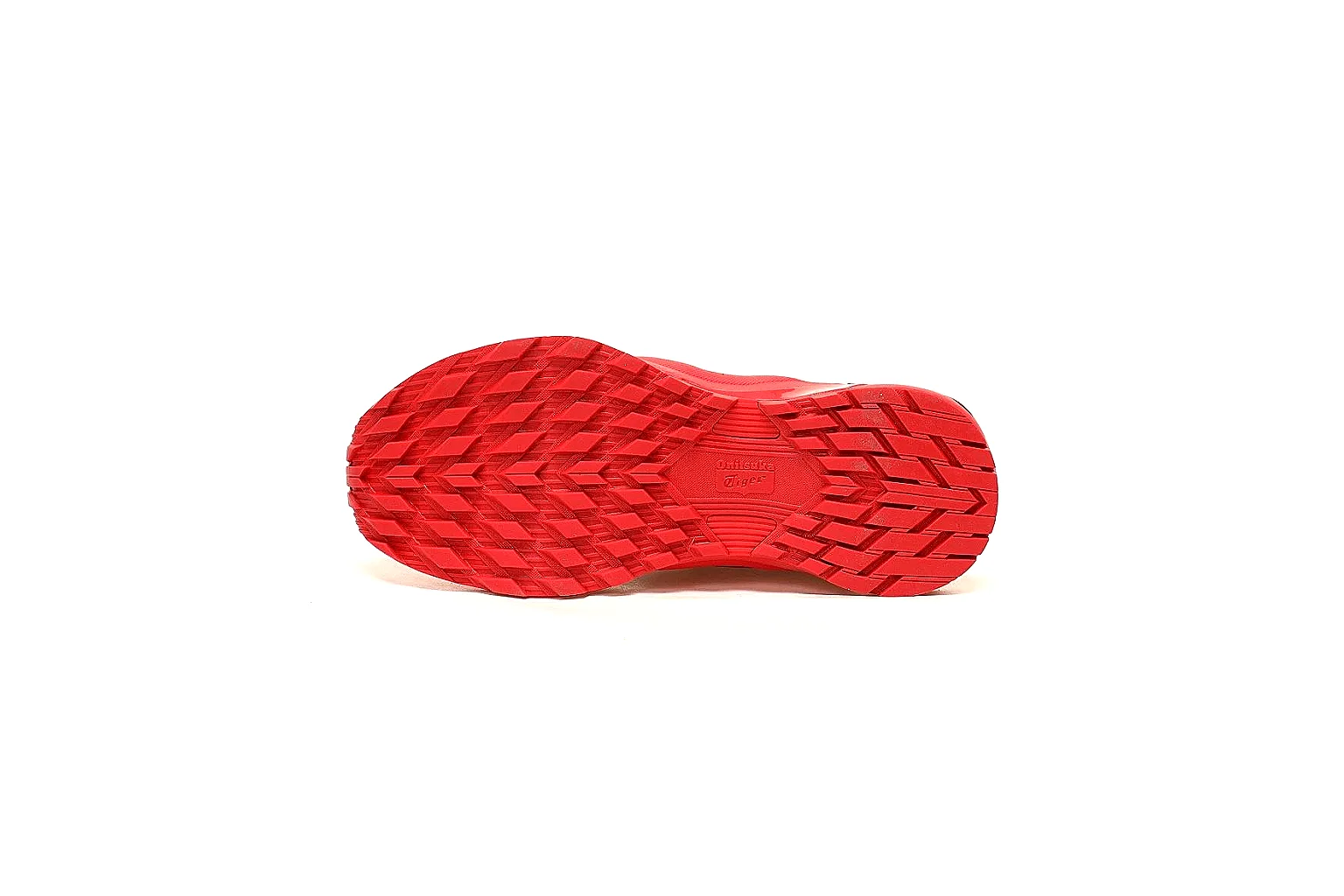 Red Onitsuka Tiger runner with tonal panels and outsole proof thumbnail 4