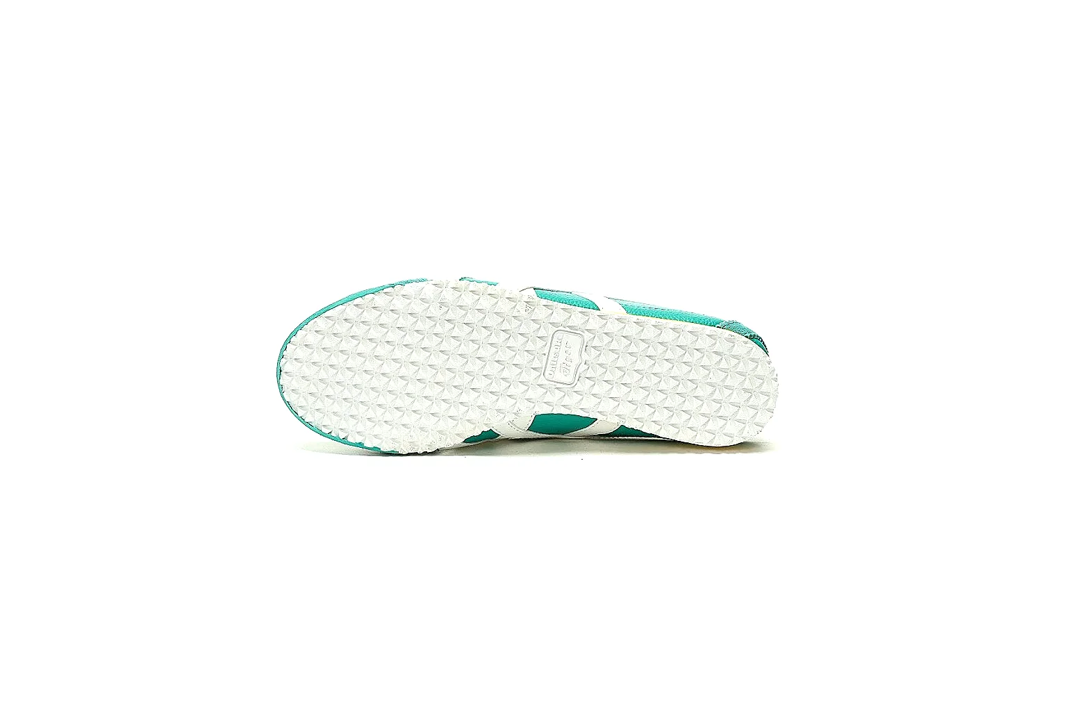 Onitsuka Tiger turquoise trainer side profile with white stripe QC markers thumbnail 3