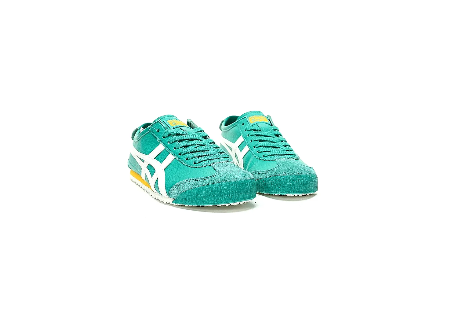 Onitsuka Tiger turquoise trainer side profile with white stripe QC markers thumbnail 4