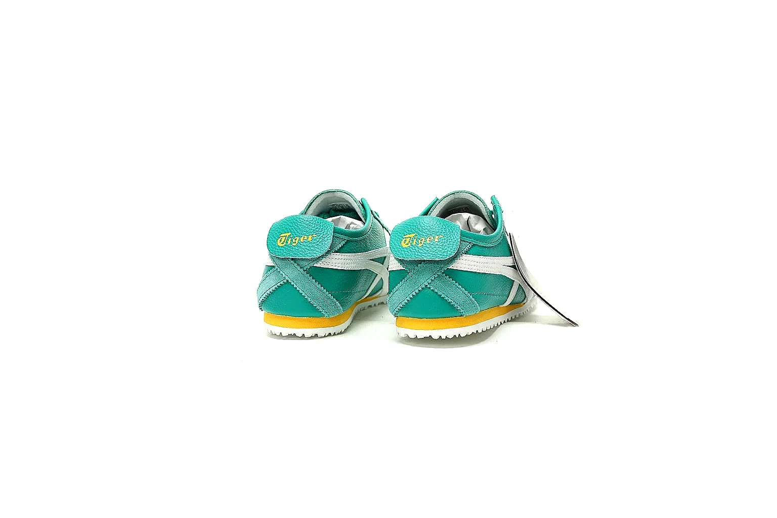 Onitsuka Tiger turquoise trainer side profile with white stripe QC markers thumbnail 5