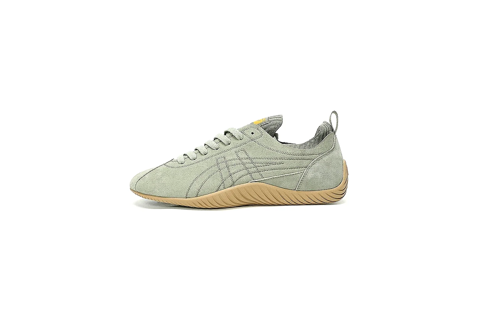 Onitsuka Tiger sage suede trainer side profile for QC comparison thumbnail 2
