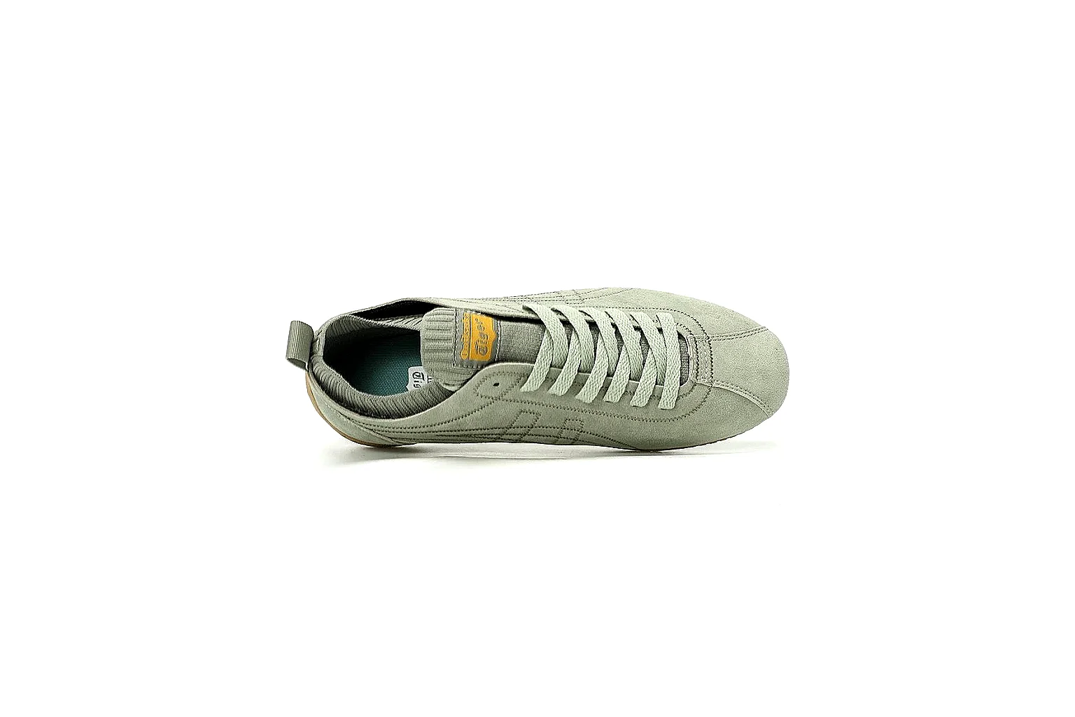 Onitsuka Tiger sage suede trainer side profile for QC comparison