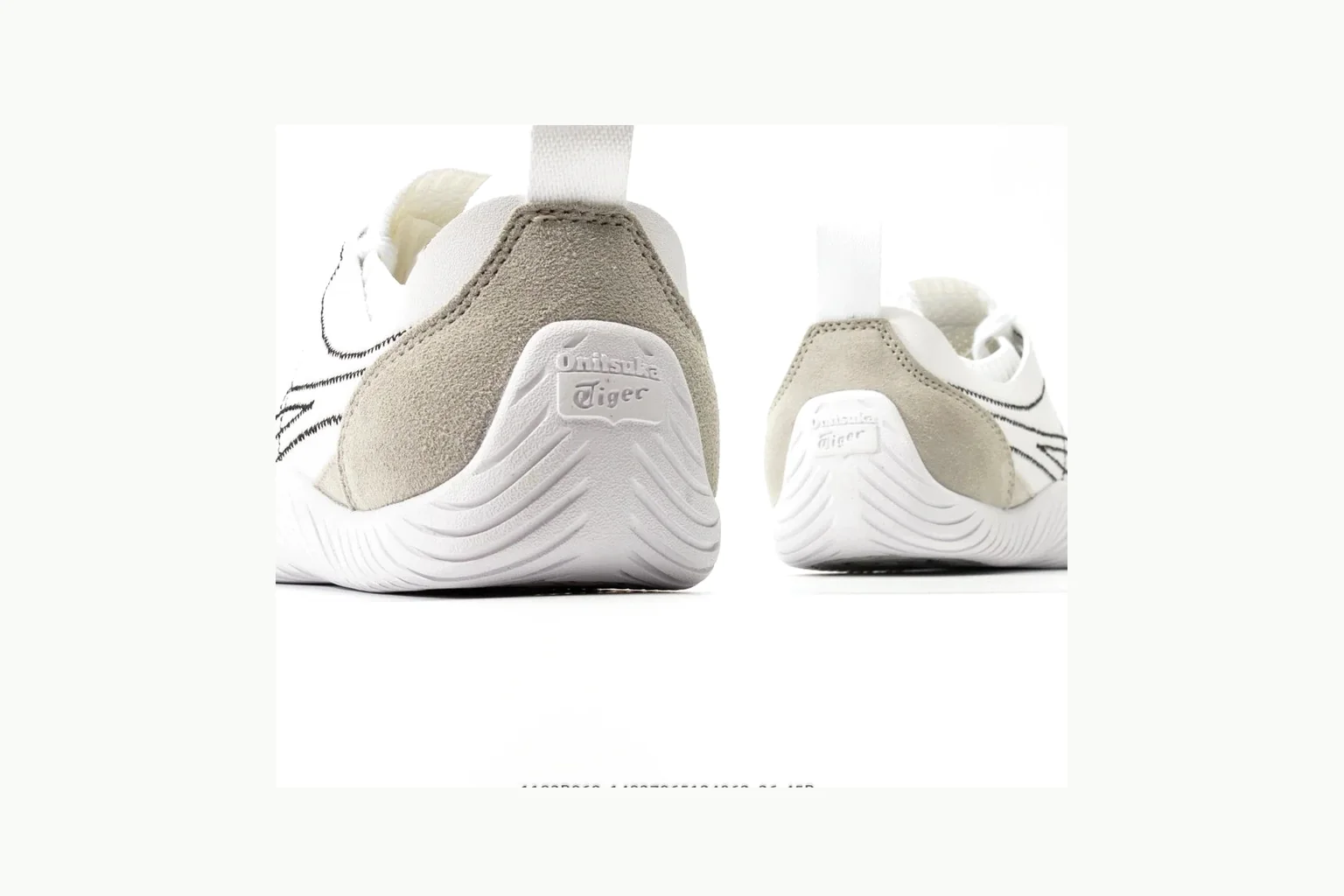 Onitsuka Tiger White Silver Sneaker comparison signal photo with white silver retro stripe low-top with mixed-material upper and low-profile shape thumbnail 5
