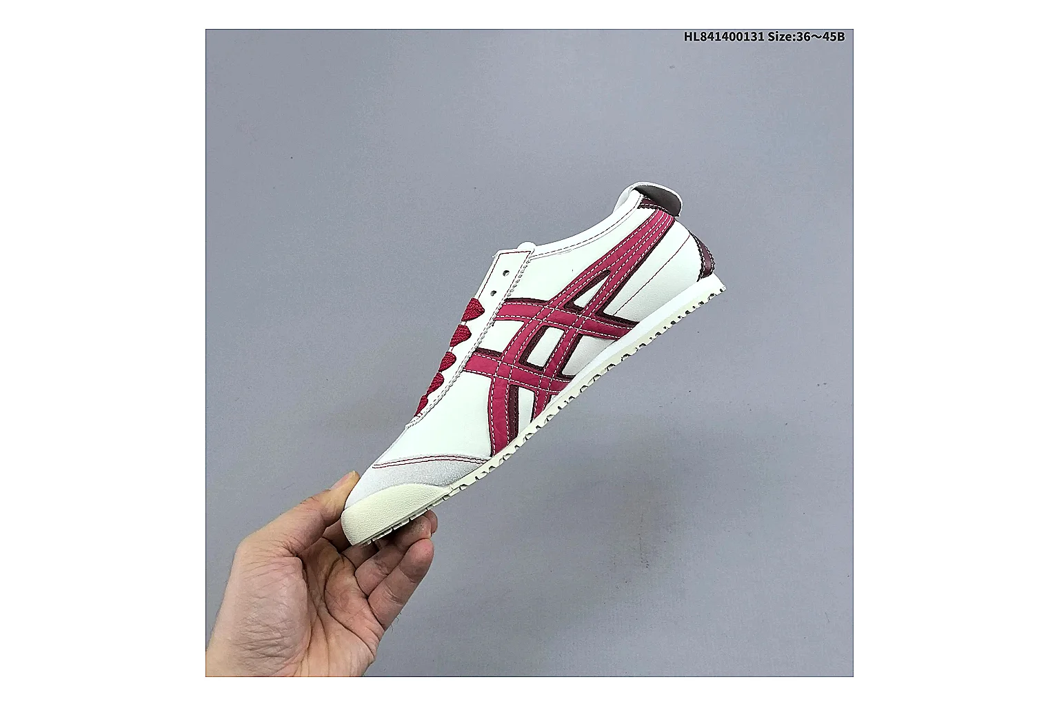 Casual Low-Top Sneaker 0789 comparison signal photo with red casual low-top with mixed-material upper and low-profile shape thumbnail 6
