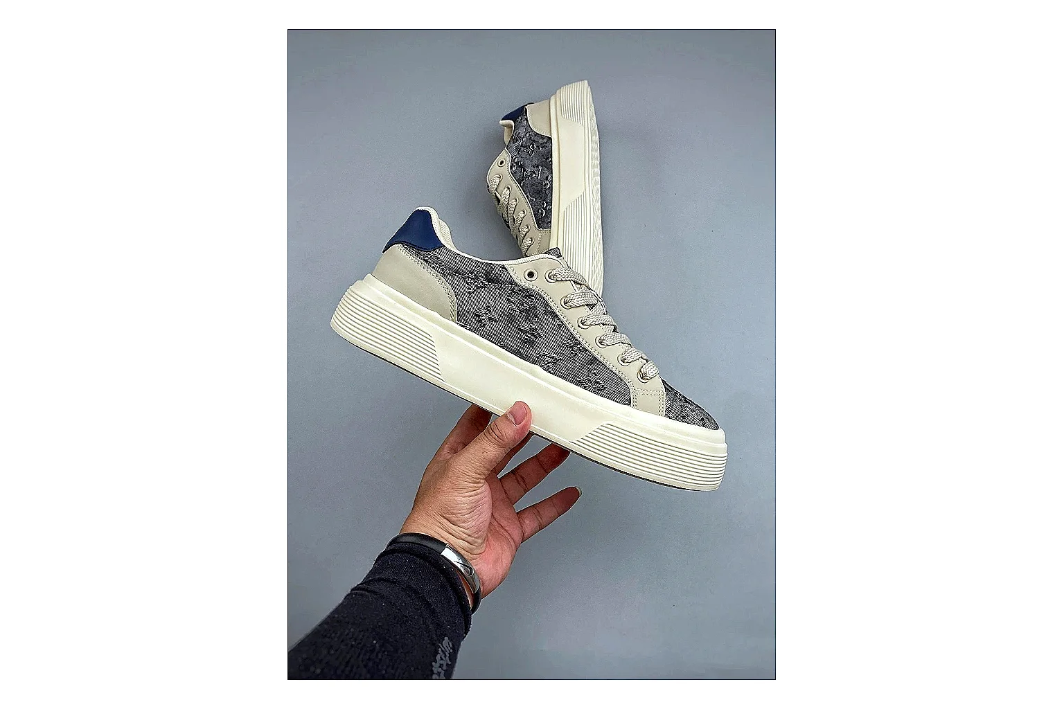 Casual Low-Top Sneaker 5163 comparison signal photo with casual low-top sneaker with clean paneling, textured upper and six-view gallery for daily streetwear styling plus side-profile shape, upper panel lines, and outsole detail thumbnail 3