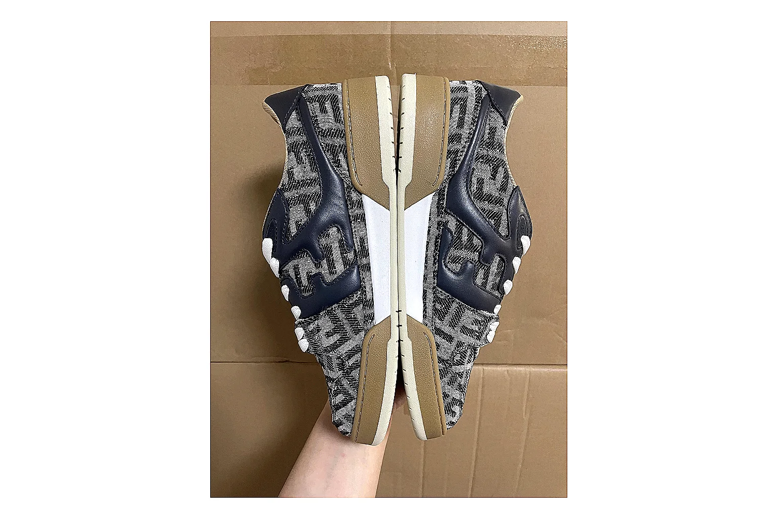Casual Low-Top Sneaker 7546 comparison signal photo with casual low-top sneaker with clean paneling, textured upper and six-view gallery for daily streetwear styling plus side-profile shape, upper panel lines, and outsole detail thumbnail 5