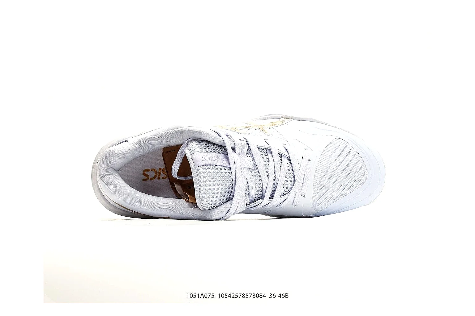 Court Runner White Purple Sneaker comparison photo showing white mesh-leather runner upper, purple accent panels, court-runner shape, and cushioned sole thumbnail 2