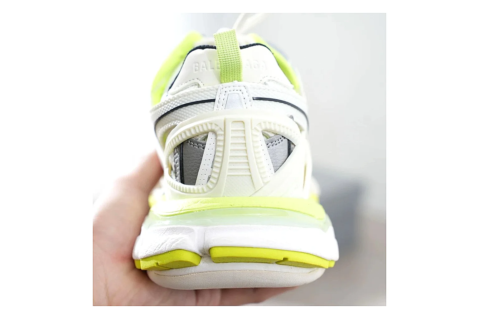 Neon Runner White Yellow Sneaker comparison photo showing white mesh runner upper, neon yellow accents, modern runner silhouette, and lightweight sole thumbnail 5