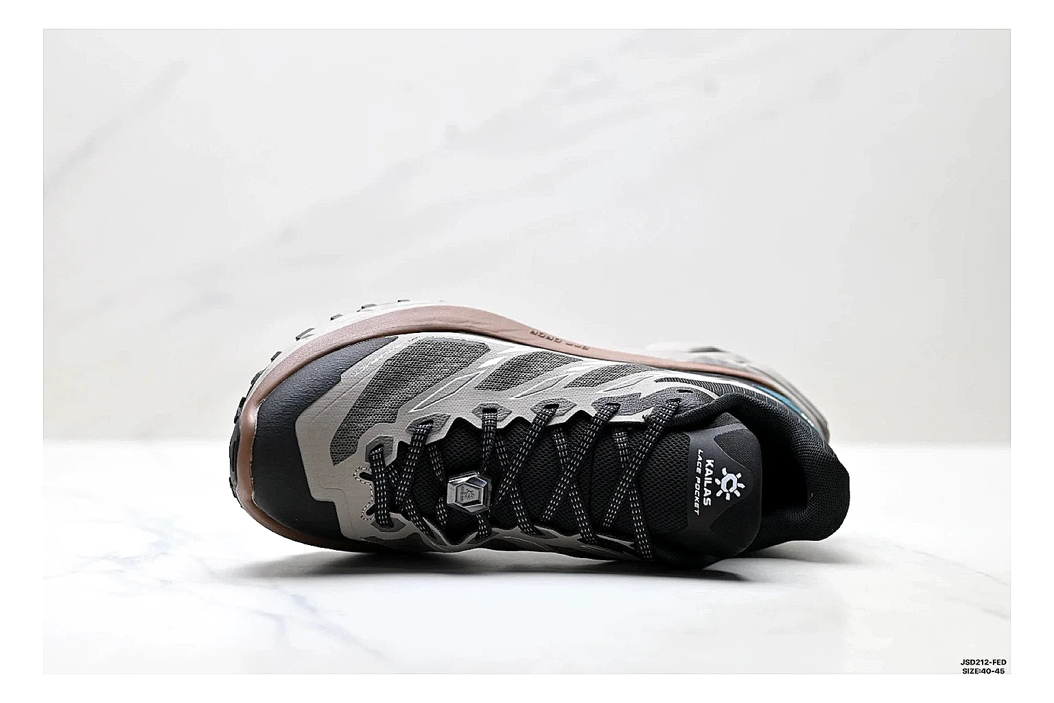 Trail Runner Black Teal Sneaker comparison photo showing black mesh runner upper, teal accent details, rugged trail profile, and traction sole thumbnail 6