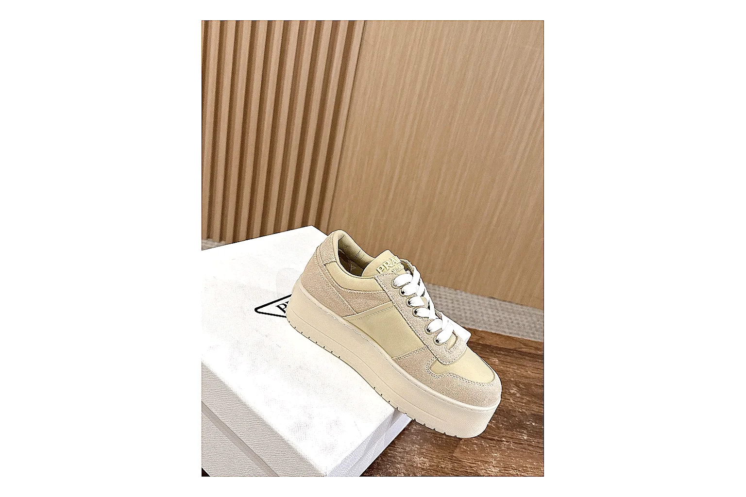 kakoscout.com Cream Beige Platform Low 8823 Cream Beige low-top product image thumbnail 2