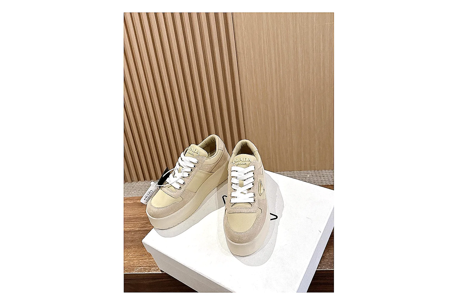 kakoscout.com Cream Beige Platform Low 8823 Cream Beige low-top product image thumbnail 3