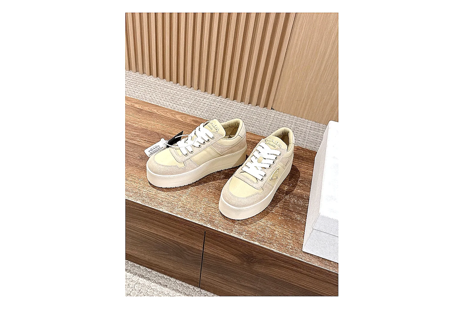 kakoscout.com Cream Beige Platform Low 8823 Cream Beige low-top product image thumbnail 6
