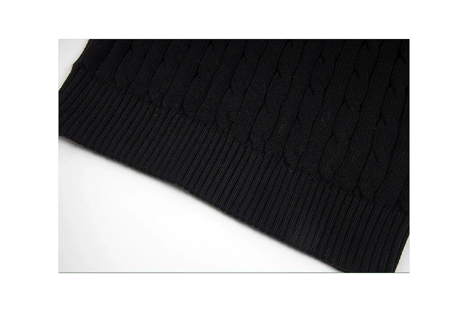 kakoscout.com Polo Ralph Lauren Black Cable Knit Polo 0679 Black short-sleeve-knit product image thumbnail 6