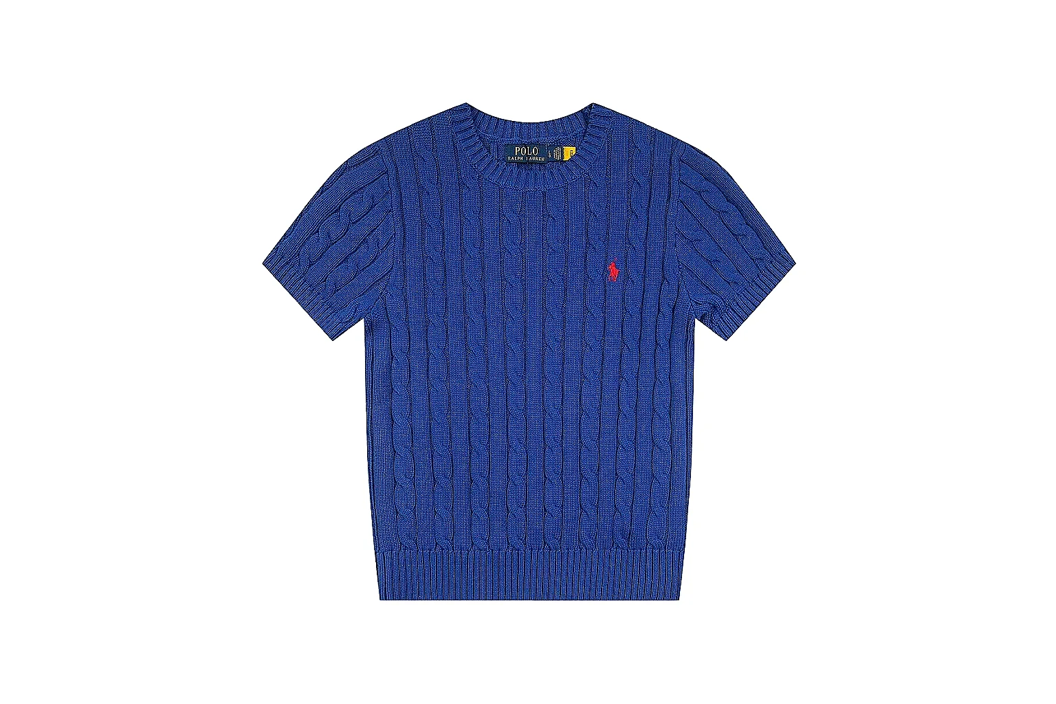 kakoscout.com Polo Ralph Lauren Blue Cable Knit Polo 0674 Blue short-sleeve-knit product image