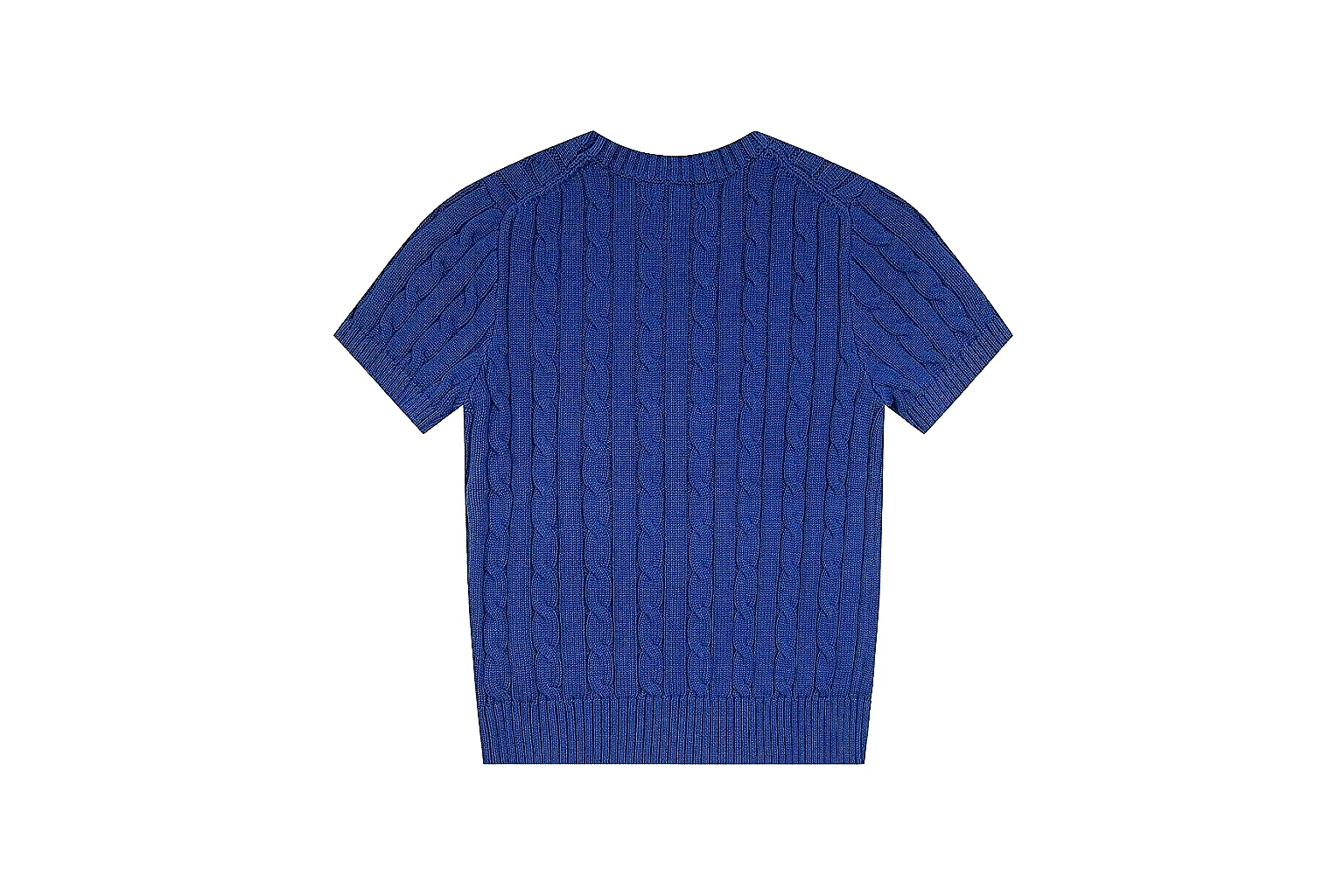 kakoscout.com Polo Ralph Lauren Blue Cable Knit Polo 0674 Blue short-sleeve-knit product image thumbnail 2