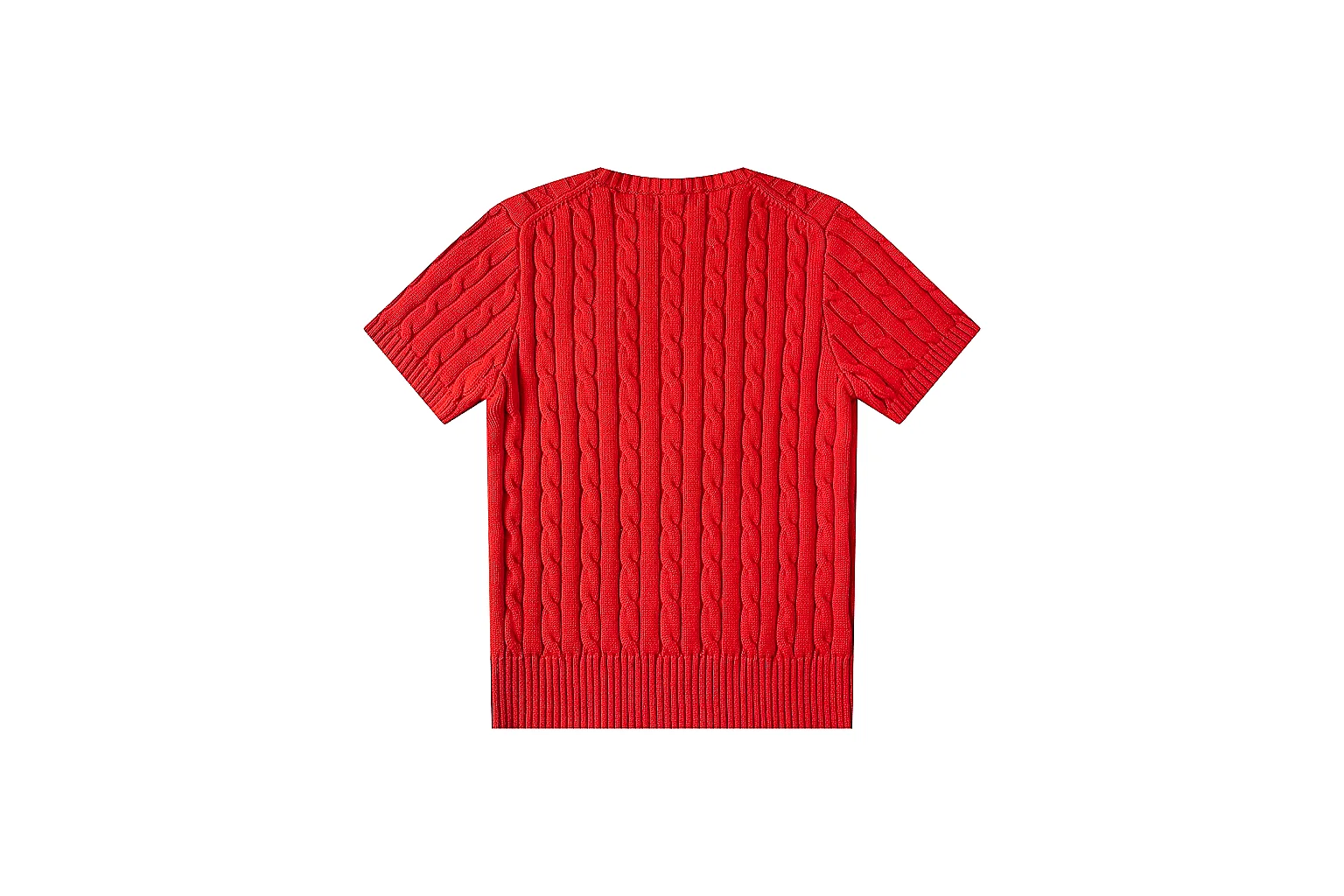 kakoscout.com Polo Ralph Lauren Bright Red Cable Knit Polo 0769 Bright Red short-sleeve-knit product image thumbnail 2
