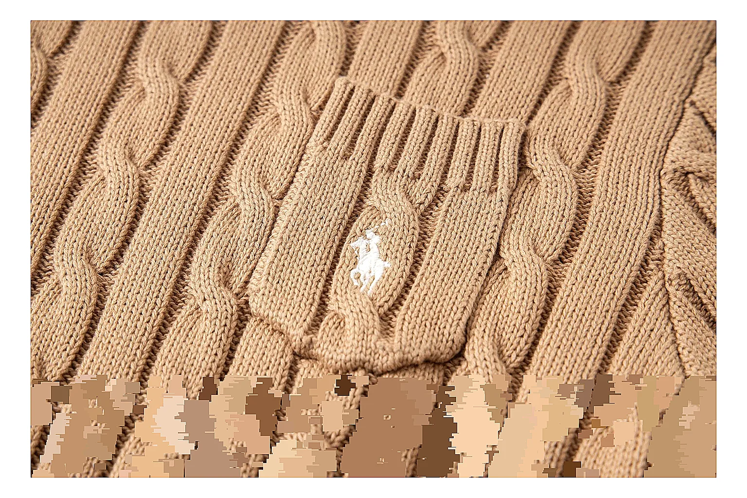 kakoscout.com Polo Ralph Lauren Camel Cable Knit Polo 0830 Camel short-sleeve-knit product image