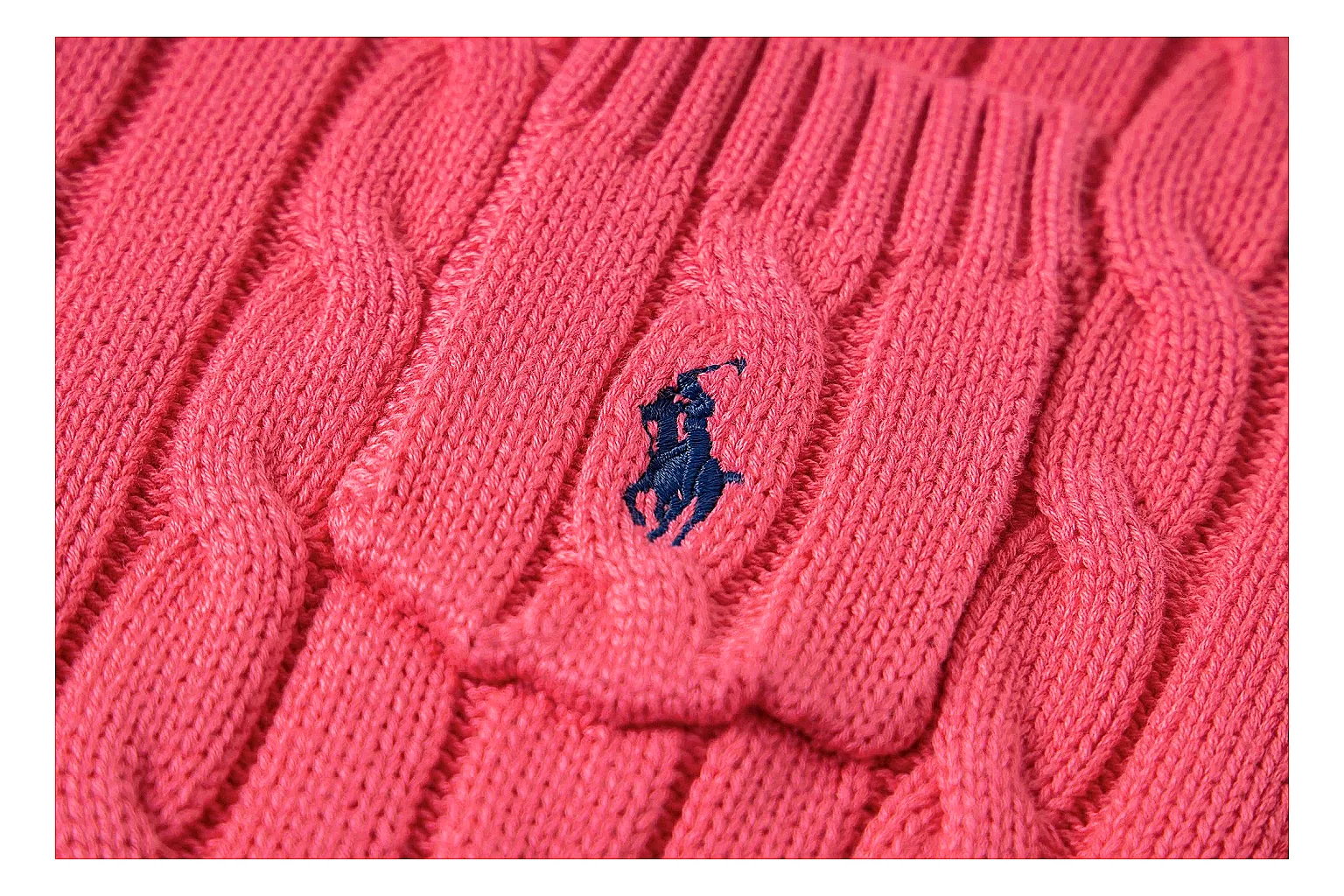 kakoscout.com Polo Ralph Lauren Coral Cable Knit Polo 0820 Coral short-sleeve-knit product image thumbnail 5