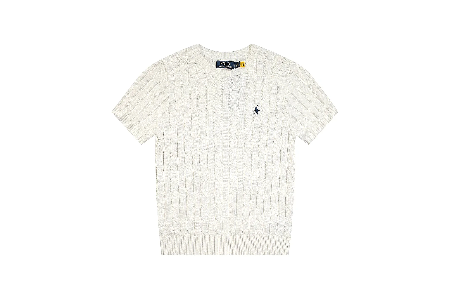 kakoscout.com Polo Ralph Lauren Cream Cable Knit Polo 0689 Cream short-sleeve-knit product image