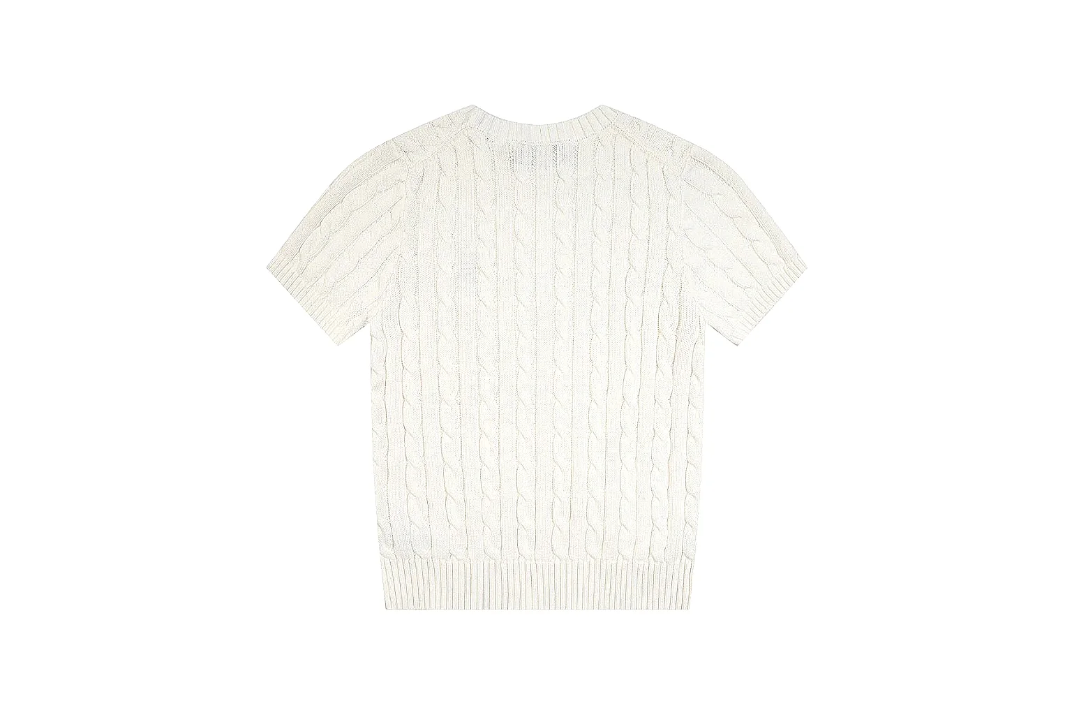 kakoscout.com Polo Ralph Lauren Cream Cable Knit Polo 0689 Cream short-sleeve-knit product image thumbnail 2
