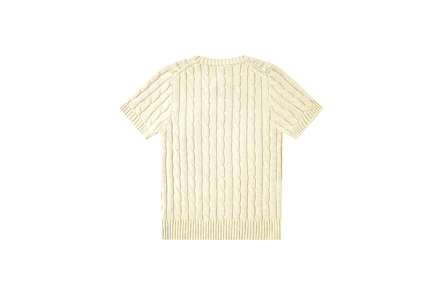 kakoscout.com Polo Ralph Lauren Cream Cable Knit Polo 0906 Cream short-sleeve-knit product image thumbnail 2