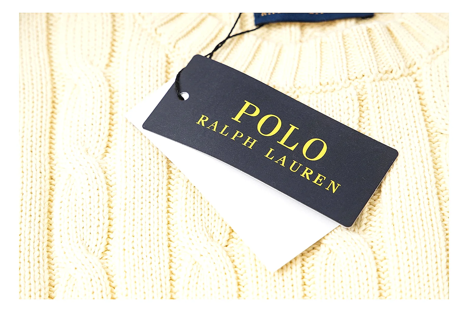 kakoscout.com Polo Ralph Lauren Cream Cable Knit Polo 0906 Cream short-sleeve-knit product image thumbnail 3