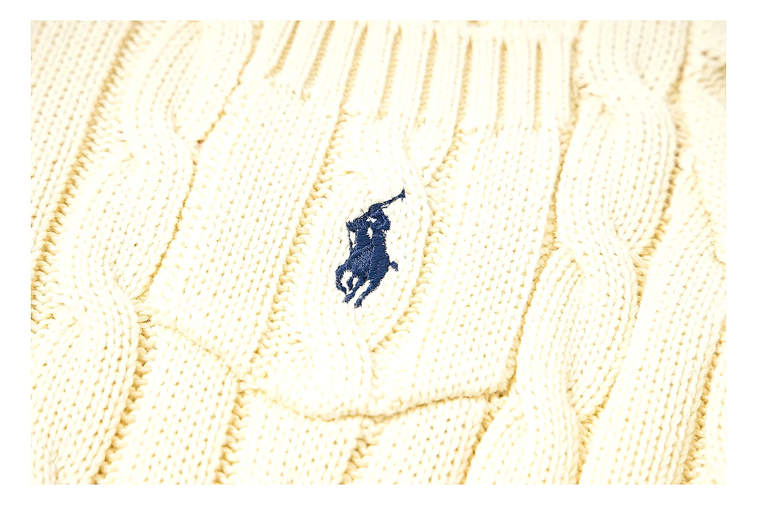 kakoscout.com Polo Ralph Lauren Cream Cable Knit Polo 0906 Cream short-sleeve-knit product image thumbnail 4