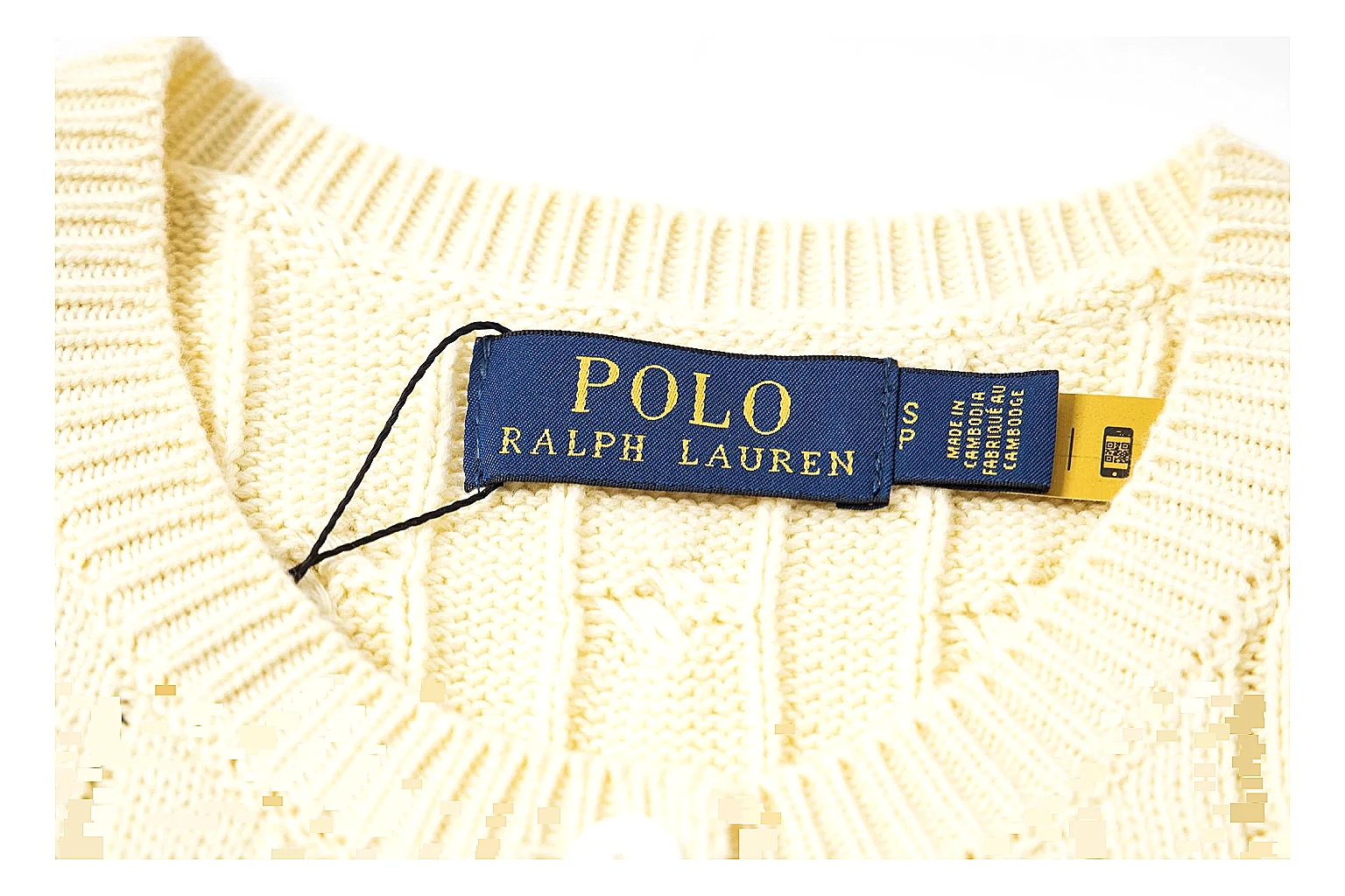 kakoscout.com Polo Ralph Lauren Cream Cable Knit Cardigan 0975 Cream Yellow short-sleeve-knit product image