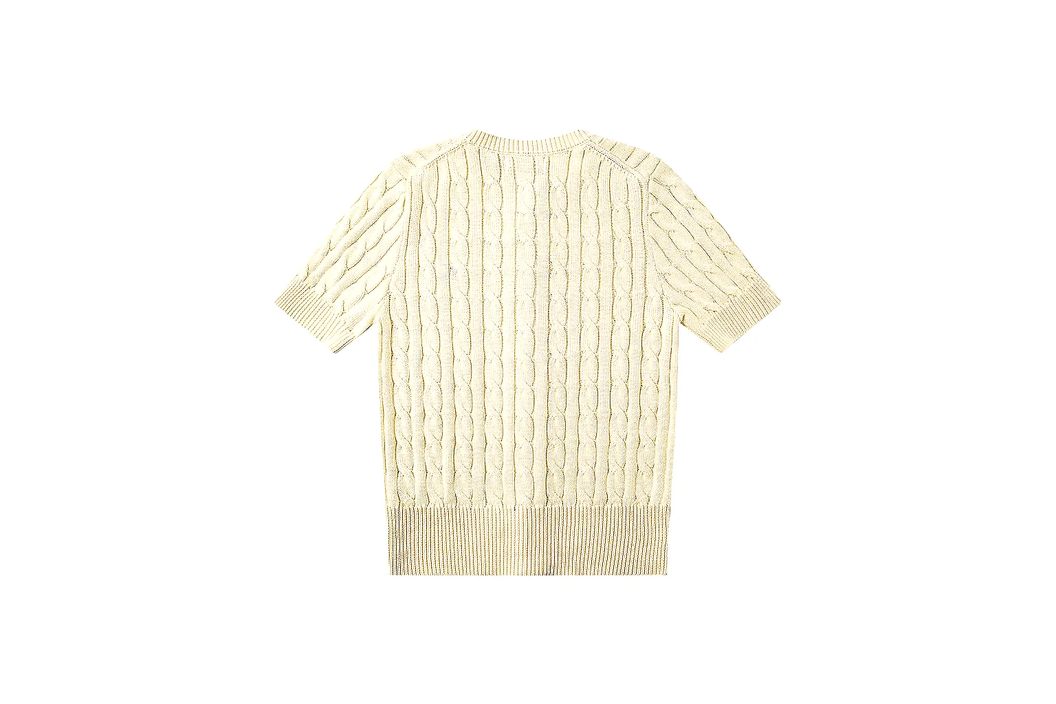 kakoscout.com Polo Ralph Lauren Cream Cable Knit Cardigan 0975 Cream Yellow short-sleeve-knit product image thumbnail 2