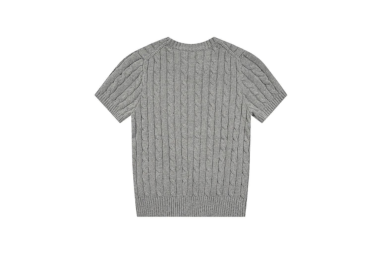 kakoscout.com Polo Ralph Lauren Grey Cable Knit Polo 0623 Grey short-sleeve-knit product image thumbnail 2