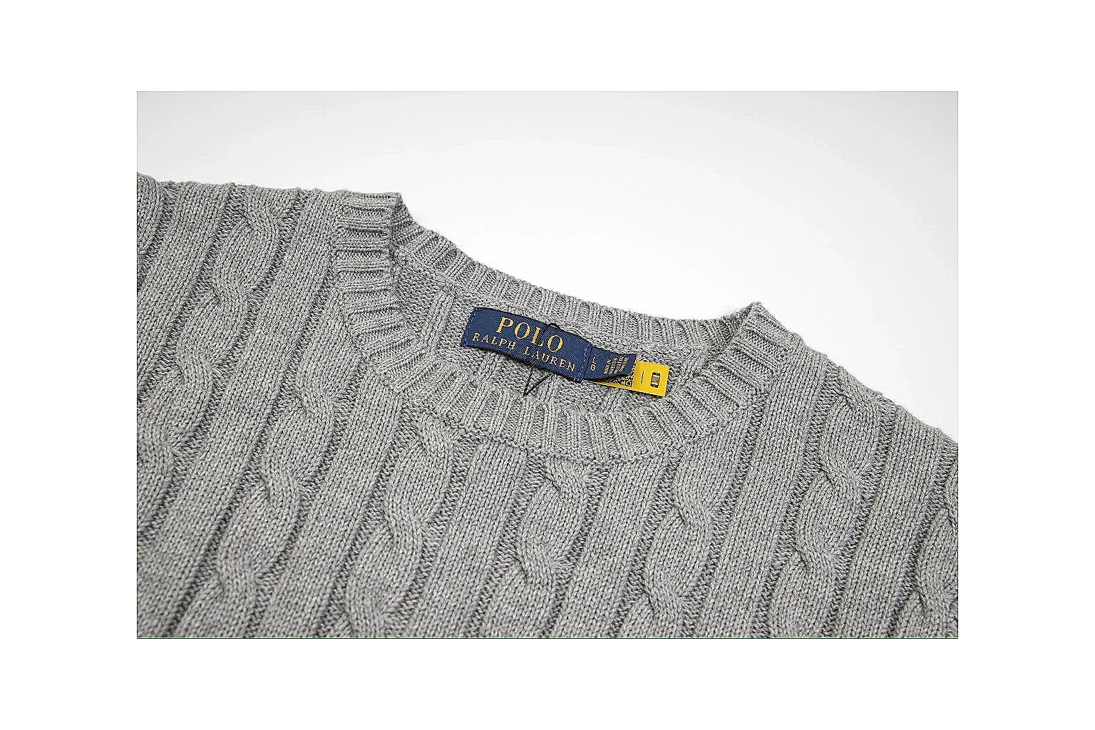 kakoscout.com Polo Ralph Lauren Grey Cable Knit Polo 0623 Grey short-sleeve-knit product image thumbnail 5