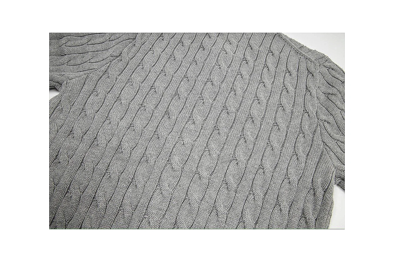 kakoscout.com Polo Ralph Lauren Grey Cable Knit Cardigan 0931 Grey short-sleeve-knit product image thumbnail 3