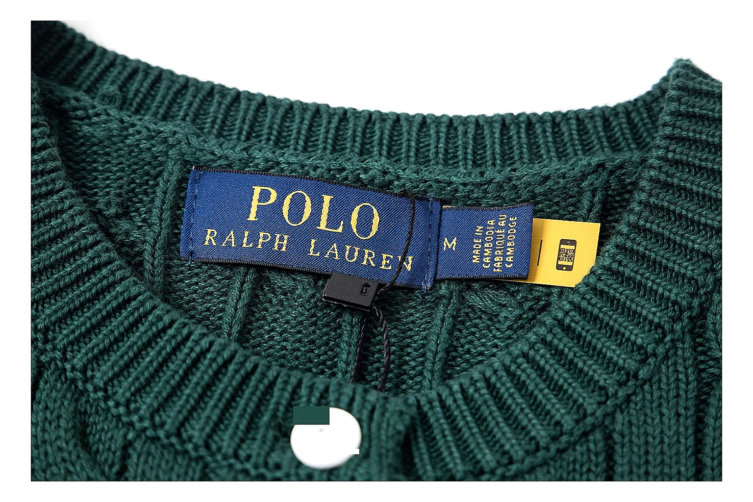 kakoscout.com Polo Ralph Lauren Forest Green Cable Knit Cardigan 0970 Forest Green short-sleeve-knit product image