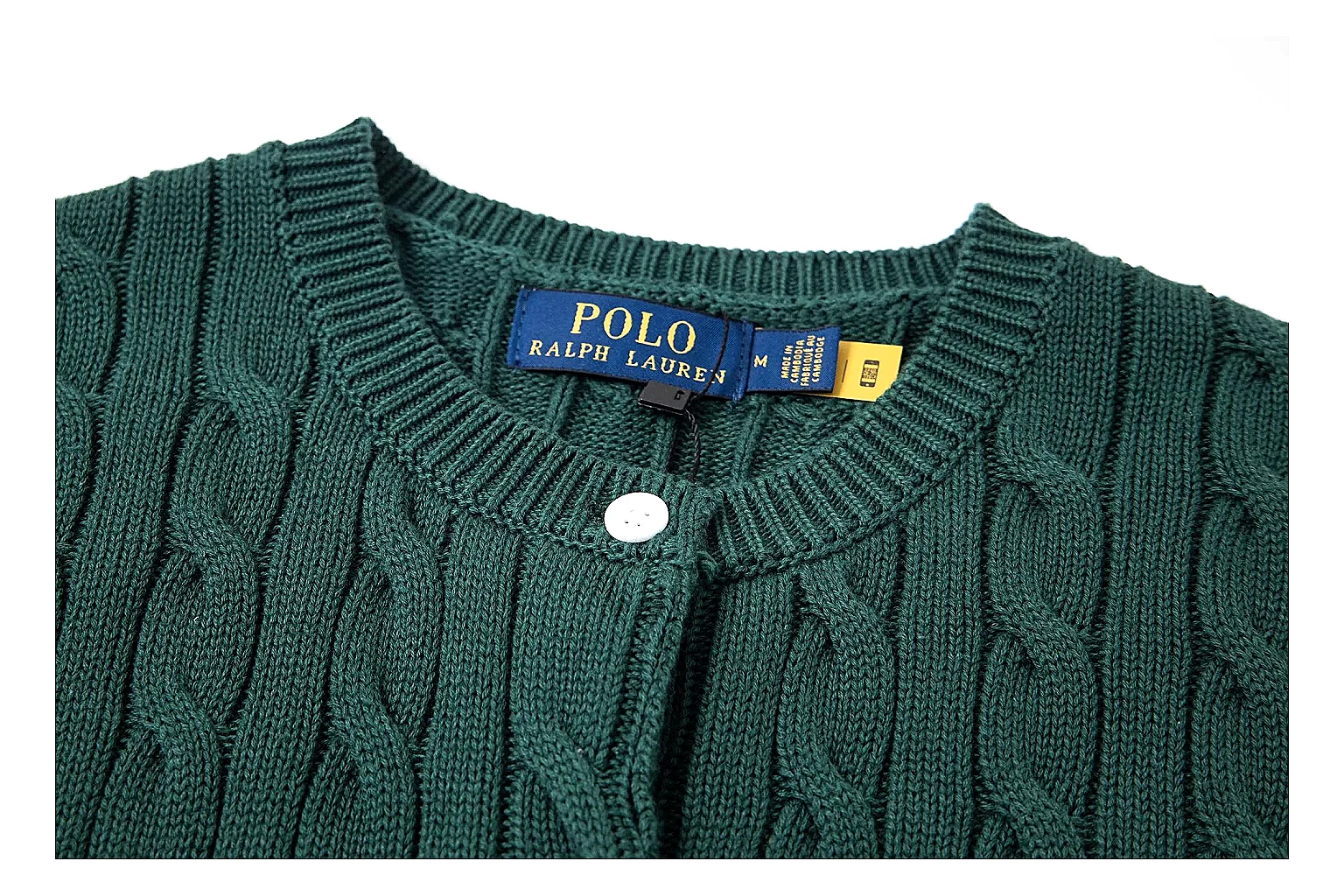 kakoscout.com Polo Ralph Lauren Forest Green Cable Knit Cardigan 0970 Forest Green short-sleeve-knit product image thumbnail 5