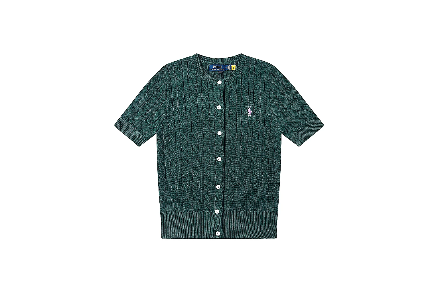 kakoscout.com Polo Ralph Lauren Forest Green Cable Knit Cardigan 0970 Forest Green short-sleeve-knit product image thumbnail 6