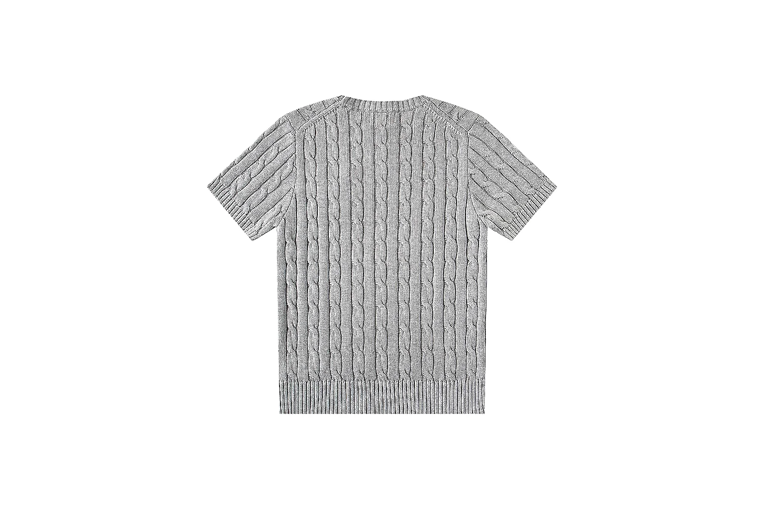 kakoscout.com Polo Ralph Lauren Heather Grey Cable Knit Polo 0864 Heather Grey short-sleeve-knit product image thumbnail 2