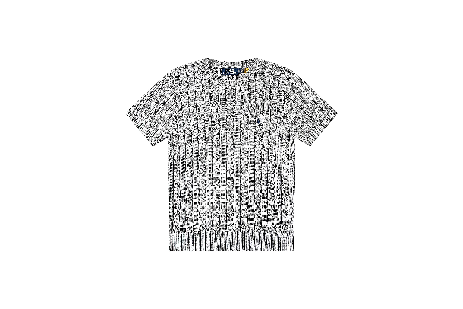 kakoscout.com Polo Ralph Lauren Heather Grey Cable Knit Polo 0864 Heather Grey short-sleeve-knit product image thumbnail 6